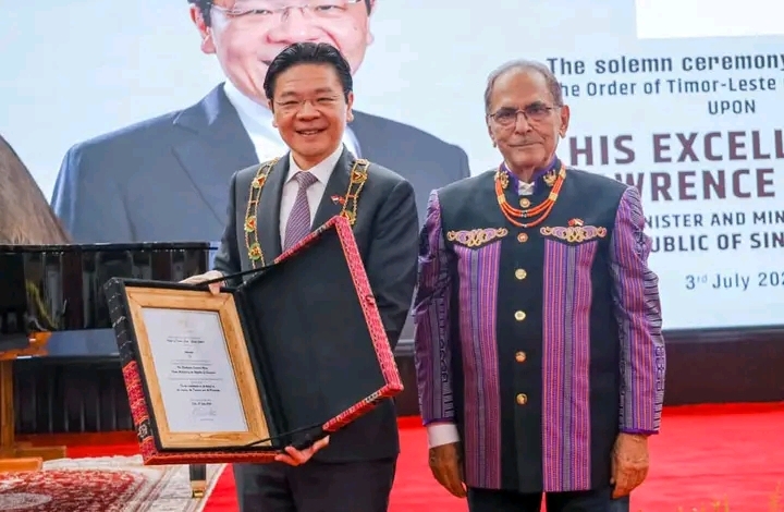 PR Horta kondekora PM Singapura ho Grande Colar Ordem Timor-Leste