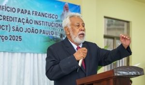 Primeiru Ministru Kay Rala Xanana Gusmão iha inaugurasaun Edifisiu Foun UCT, Balide Dili, (19/03/25). Foto:Media GPM.