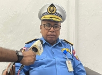 Xefe Departamentu Koodenasaun Jestaun Risku, Formasaun Edukasaun Sivika, DNTSR-PNTL, Asistete Polísia Domingos Gama. FOTO:  Agustino Gama.