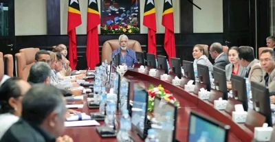 Reuniaun Konsellu Ministru, ne&#039;ebe diriji husi Primeiru Ministru Kay Rala Xanana Gusmao, iha Palasiu Governu. Foto:Dok.