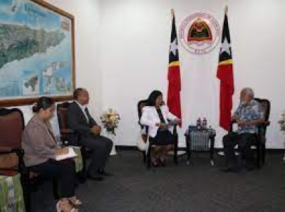 Cruz Vermelha Timor-Leste (CVTL) hasoru malu ho Primeiru Ministru Kay Rala Xanana Gusmao, iha Palasiu Governu, Dili, (19/07/24). Foto:Media CVTL.