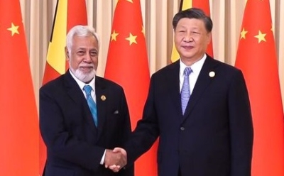 Timor-Leste’s Prime Minister Xanana Gusmao met with China’s President Xi Jinping in the eastern Chinese city of Hangzhou on Saturday, (23/09/23).