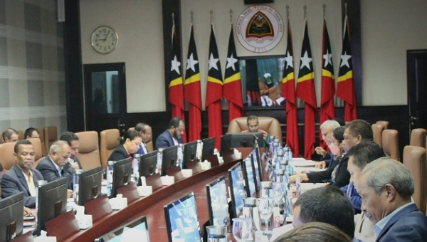 Reiuniaun Konsellu Ministru  ne&#039;ebe diriji husi Primeiru Ministru Taur Matan Ruak, iha Palasiu Governu, kuarta (25/01). Foto:Media Gab.MPCM.