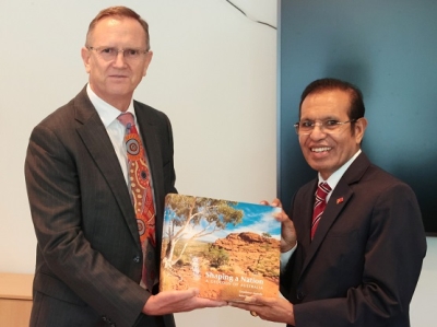 Timor-Leste Prime Minister Taur Matan Ruak with Australian Prime Minister Anthony Albanese.
