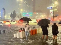 Inundasaun iha Korea do Sul. Foto:Media Sosial.