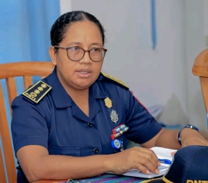 Diretora Ezekutiva Servisu Migrasaun, Superintendente Xefe Polísia Natercia Martins. FOTO: Media APORTIL,I.P.