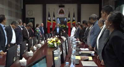 Reuniaun Konsellu Ministru prezide husi Primeiru Ministru Xanana Gusmao. Foto:Dok.