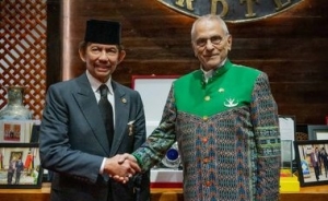 Prezidente Republika, Jose Ramos Horta hamutuk ho Liurai Brunei Darussalam Majestade Haji Hassanal Bolkiah, iha Palasiu Prezidensial, Aitarak Laran, Dili, (20/05/24). Foto:Media PR.