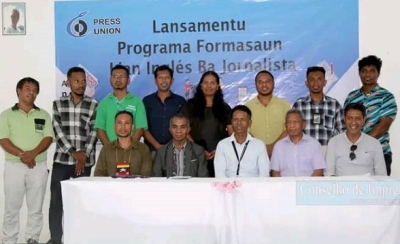 TLPU-KI, halo Lansamentu ba Programa Formasaun Lian Ingles ba Jornalista sira. Foto:Media KI.