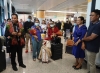 Arsebispu Arkedioseze Metropolitana Dili, Dom Virgílio do Carmo da Silva ho ekipa iha Aeroportu Internasionál Leonardo da Vince, Italia, tersa horseik (23/08). Foto:Kontribuitor.