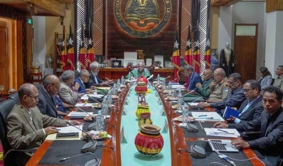 Reuniaun dahuluk Konsellu Superiór Defeza no Seguransa (KSDS)  iha tinan 2024., iha Palasiu Prezidensial, (08/02). Foto:Media GPM.