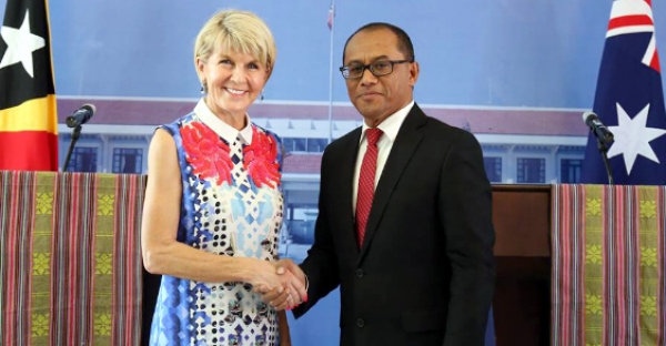  Australian Foreign Minister Julie Bishop and Timor Leste Foreign Minister Deonisio Babo