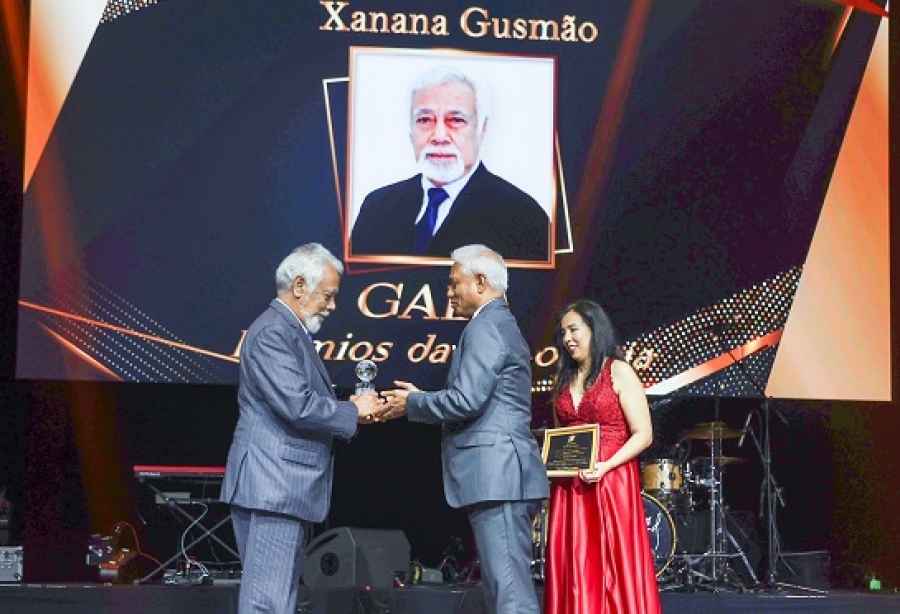 PM Xanana hetan Prémiu Karreira iha Gala Lusofonia