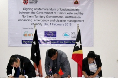 Ministru Interior ho Ministra Solidariedade no Sosial Governu Timor-leste asina MoU kooperasaun ho pas sira seluk