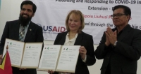 Ajensia Internasional hanesan USAID no Fundus Nasoens ba Infansía (UNICEF-Sigla Inglés) apoia tan Timor-Leste liu husi Ministeiru Saúde ba programa prevensaun Covid-19 ba faze da-haat iha periodu tinan 2023 to’o 2024, ho total orsamentu hamutuk dolar amerikanu tokon $1.350. Palasiu das Cinzas, Kaikoli, (09/11/23). Foto:INDEPENDENTE.