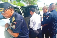 Komandu Polisia Nasionál Timor-Leste (PNTL) liuhosi Servisu Investigasaun Kriminál (SIK) kaptura eis Prezidente Funsaun Publiku Libório Pereira iha nia knaar fatin MNEK Praia dos Qooqueros Pantai Kelapa iha Oras Tuku 09 liu. Dili Kuarta, (02/12). FOTO: INDEPENDENTE/Jónio da Costa