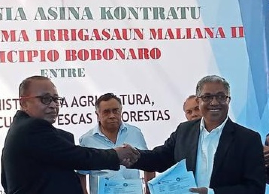 Konstrui Irregasaun Maliana II: MAPPF Asina Kontratu ho Kompaña Minarta Dutahutama Halo Konstrusaun