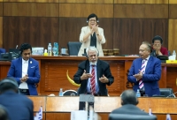 Primeiru Ministru Kay Rala Xanana Gusmão hato’o agradesimentu ho matawen ba Parlamentu Nasional ba votu unanimidade ba Programa IX Governu Konstituisaun. Foto: Media Gabineti PM. 