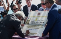 Governu lidera husi Primeiru Ministru (PM), Kay Rala Xanana Gusmão, halo ona lansamentu ba Kabu Submarinu Fibra Otika ne&#039;ebé ró ida husi Fransa to&#039;o ona Timor-Leste. Foto&quot;Media GPM.