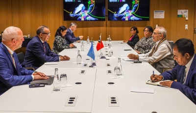 The President of Timor-Leste, Jose Ramos-Horta, met with the Director-General of the World Health Organization (WHO), Dr. Tedros Ghebreyesus, at the WHO office in Geneva. Foto: Media PR.