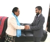 Ministra Solidariedade Sosial no inkluzaun Veronica das Dores kumprimenta Reprezentante UNICEF iha TL, Bilal Durrani, iha MSSI, Kaikoli, Dili. Foto:Media Gabinete MSSI.