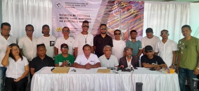 Asosiasaun Nasional Múzika Timor-Leste (ALMAMOR) servisu hamutuk ho Komisaun Organizadora Lian Kultura Rai-Nain Timor (LIKURAI Timor) hala&#039;o konferensia imprensa konaba kompetisaun muzika iha teritoriu laran tomak. Sede Komisaun Organizador LIKURAI Timor, Farol, Dili, (08/03/25). Foto:INDEPENDENTE/Ivonia.