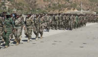 Parada militar hahú halo preparasaun ba iha serimonia 20 Agostus nian, iha Tasi-Tolu, Dili, Segunda (18/08/25). Foto:INDEPENDENTE