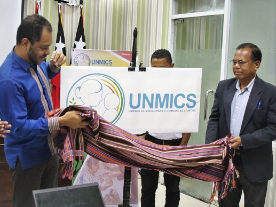 Governu halo lansamentu ba Unidade Misaun Kombate Stunting (UNMICS) hodi luta kontra Stunting ka raes badak iha Timor-Leste (TL). Foto: Media Gabineti MPCM.