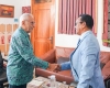 Ministru Justisa, Sergio da Costa Hornai hasoru malu ho Prezidente Repúblika, José Ramos Horta, iha Palasiu Prezidensial, Aitarak Laran, Dili, (12/05/25). Foto:Media Gabinete PR.