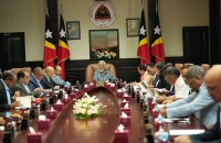 Reuniaun Konsellu Ministru Extraordinariu ne’ebé preside husi Primeiru Ministru Kay Rala Xanana Gusmão, iha Palasiu Governu Dili, segunda ne’e (08/09/25). Foto: Media Gabinete SEKomS//