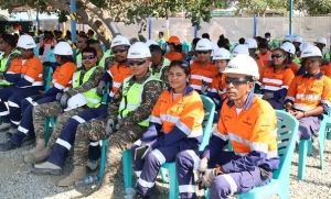 Formandu husu IGEADI.IP ho F-FDTL partisipa iha lansamentu formasaun Lisensiamentu sertifikasaun ekipamentu risku altu iha Lecidere. (25/10/24). Foto: IGEADI, IP.