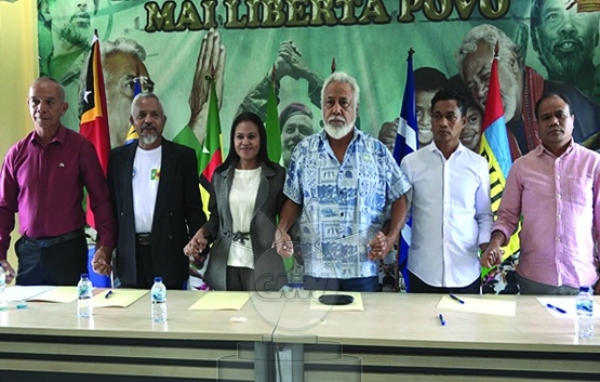 Koligasaun foun asina deklarasaun iha tinan kotuk. Foto INDEPENDENTE