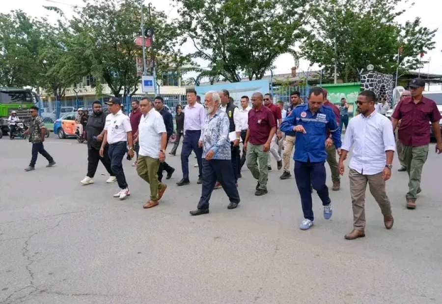 PM Xanana observa fatin konstrusaun Sentru Konvensaun Internasionál