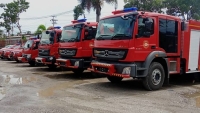 Kareta neebe SEPS sosa hodi fasilita servisu pesoal Bombeirus sira nian ba atendementu  emerjensia iha teritoriu laran tomak. Foto: Bernardino/INDEPENDENTE.