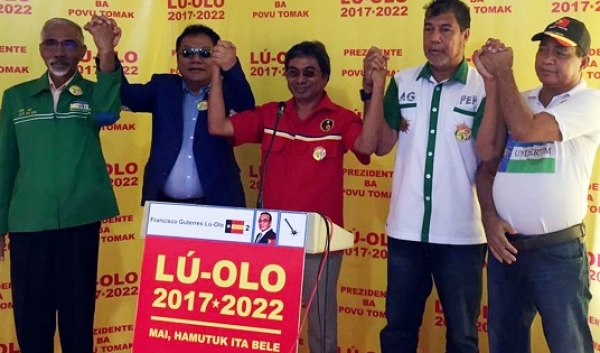 Partidu Polítiku na'in lima hanesan CNRT, Partidu Esperansa Pátria, UNDERTIM, CASDT, FRETILIN deklara apoiu kandidatu Lu-Olo