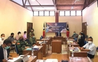 sala Sekretariadu Unidade Informasaun Públika liu Sentru Media COVID-19, husi Gabinete Integradu ba Jestaun Krize. Foto Jonio da Costa/INDEPENDENTE