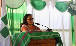 Ministra Saude, Elia dos Reis Amaral. Foto:Media Palasiu das Cinzas.