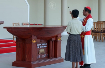  Altar Santu Tasi-Tolu Hetan Ona Bensaun Husi Kardeal Dom Virgilio do Carmo da Silva, SDB, (23/08/24). Foto:Media GPM.