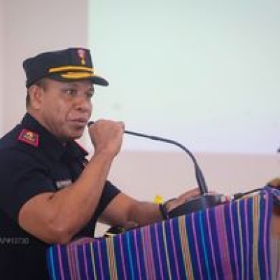 Komandante Jeral daruak Polisia Nasionál Timor-Leste, Komisariu Polisia Pedro Belo. Foto:Media PNTL